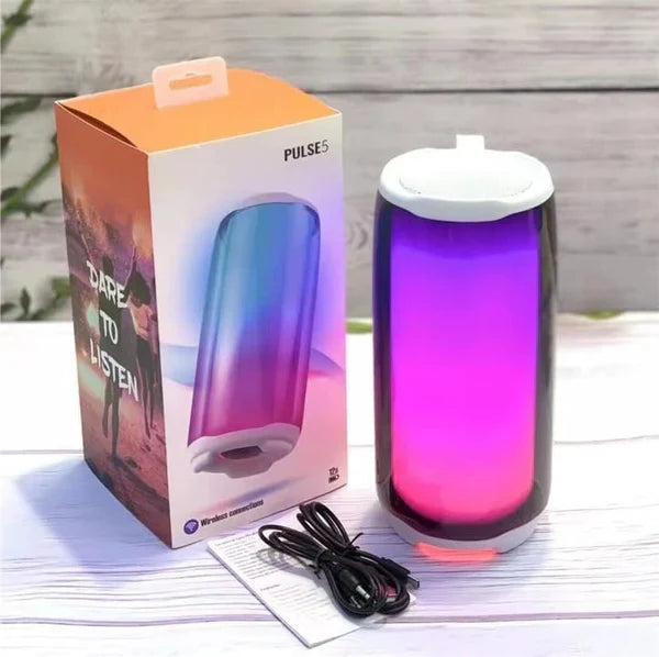 CALUS PULSE 5 Waterproof Speaker with 360° Light Show, Bold Sound, Deep Bass, 12-Hour Playtime, and Bluetooth Connectivity
