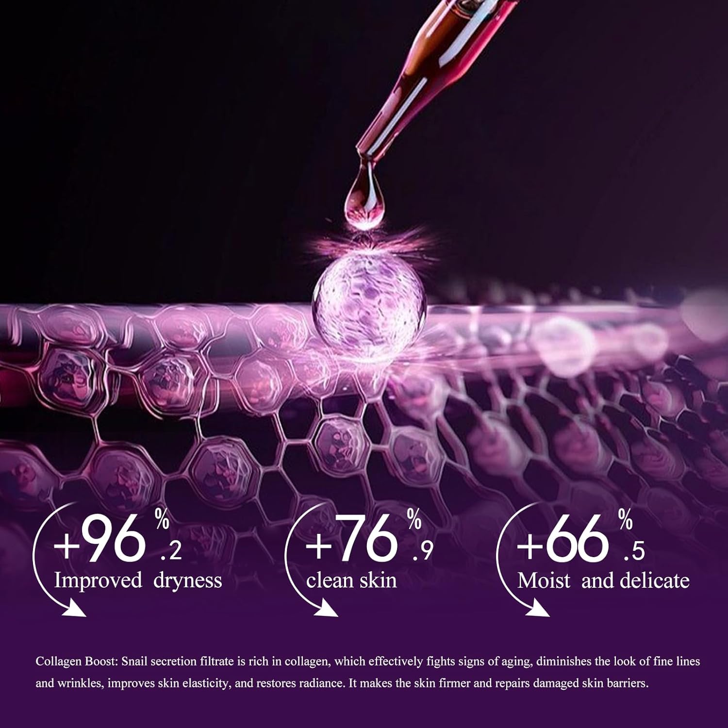 SADOER Snail Facial Care Kit - 6 Piece Collagen Facial Care Kit for Deep Moisturizing and Young Skin