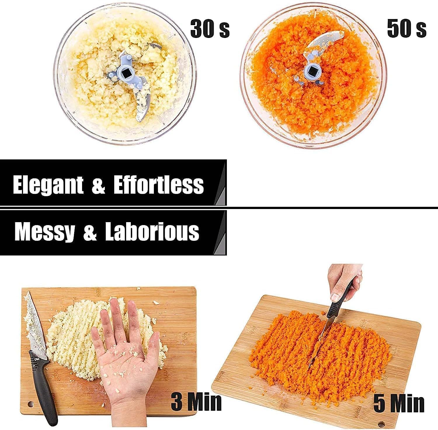  Kitchen Food Chopper 1.5L , Steel Large Manual Hand-Press Vegetable Chopper Mixer Cutter