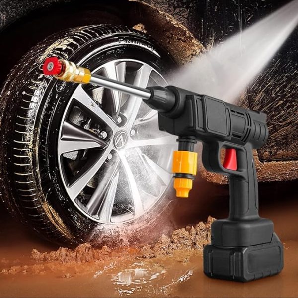 High Pressure Water CLEANING GUN, Portable Cordless Pressure Water Gun, Car Washer Cleaner with Adjustable 6 Modes Nozzle for Cleaning Garden...