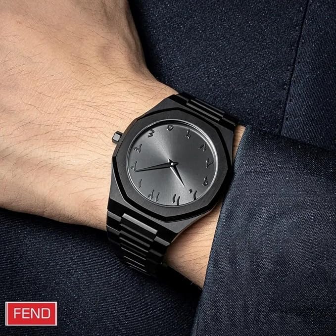 plastic material - Black Dial Men's Watch Quartz Movement - Sleek and Stylish Timepiece with Durability and Elegance for the Modern Gentleman, Shadow Black